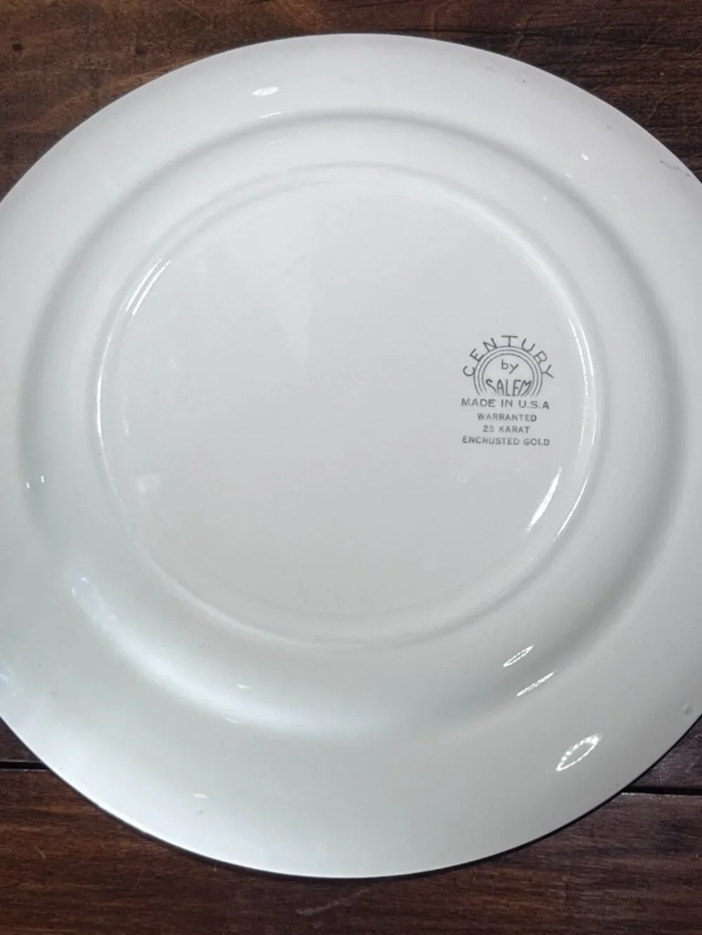 Salem Dinner Plate Aristocrat Maroon (Floral Center)